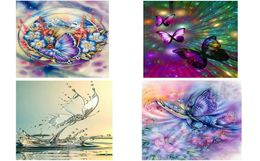 4Pieceslot DIY Butterfly 5D Diamond Painting Diamond Embroidery Animal Mosaic Cross Stitch Full Round Drill Art Home Decor Gift2780826