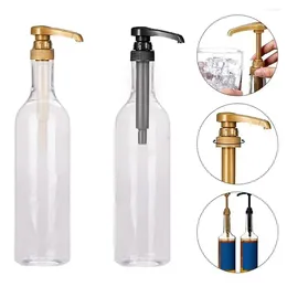 Storage Bottles 1Pcs Kitchen Accessory Pump Bottle Transparent Coffee Syrup Bee Drip Dispenser 750ml Plastic Honey Jar Container