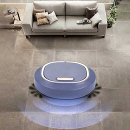 Robotic Vacuums 2024 USB Wireless Vacuum Cleaner Robot 3 In 1 Sweeping Mopping Household Cleaning Robot Floor Carpet Sweeper Dust Collector J240518