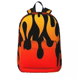 Backpack Oldschool Flame Aesthetic Woman Backpacks Boys Girls Bookbag Casual Students School Bag Portability Laptop Rucksack Shoulder