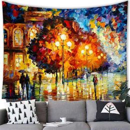 Tapestries Oil Painting Landscape Tapestry Wall Hanging Art Decor Home Room Bedroom Decoration Background