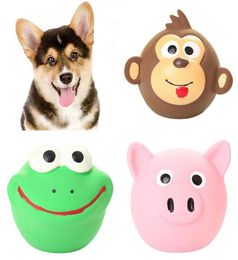 Cute Pet Monkey Frog Pig Shape Squeaky Toy Latex Pet Dog Puppy Sound Chewing Teeth Cleaning Play Toy9571940
