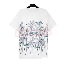 Mens T-Shirts Summer T Shirt Womens Fashion Forest Pattern Print Cotton Tees Lovers Hip Hop Clothing Size S-Xl Drop Delivery Apparel Dhhht