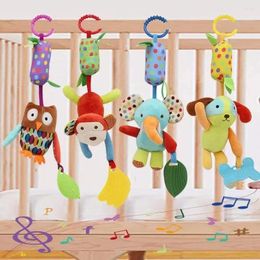 Stroller Parts Good Quality Born Baby Rattles Plush Cartoon Animal Toys Mobiles Hanging Bell Educational 0-24 Months