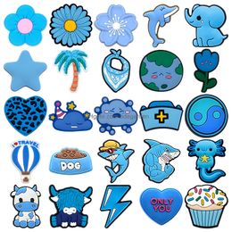 Charms Blue Shoe Clips Decoration Pentagrams Clouds Light Elephants Sharks Cows Clog Jeans Accessories Drop Delivery Otsqp Oth4B