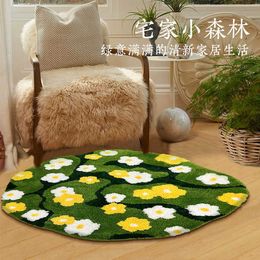 Carpets Moss plush carpet woven and handmade decorative gift floor mat foldable picnic H240517