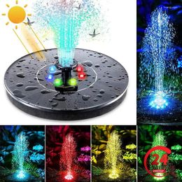 Garden Decorations Outdoor Floating Solar Water Fountain Pool Pond Waterfall Panel Powered Pump
