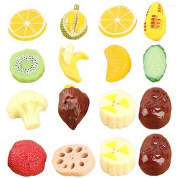 Party Decoration 18 Pcs Miniature Ornaments Fake Greens Vegetables Artificial Fruit Food Small Models Resin