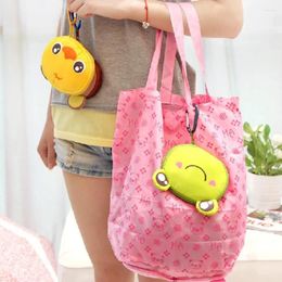 Storage Bags Cartoon Cute Animal Zipper Environmental Bag Portable Folding Waterproof