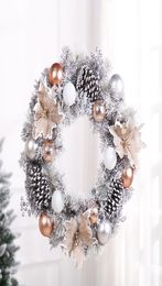 Christmas Decorations Floral Wreath Wedding Halloween Artificial Flowers Wreath Autumn Fall Home Thanksgiving Gifts5460268