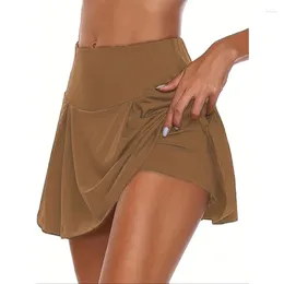 Skirts 12 Colour Versatile Y2K High-Waist Skort - Breathable Stretch Fabric For All-Season Sports Fashion Non-Sheer Comfort Fit
