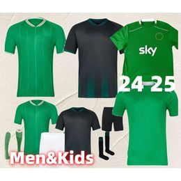 Ireland Soccer Jersey 2024Eurso Cup Kids Kit ROBINSON OBAFEMI Home Away 24/25 Fans National Qualifier Classy Special Football Shirt Green FERGUSON BROWNE BRADY