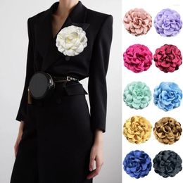 Brooches High-end Korean Fashion Fabric Flower Sponge Brooch Cardigan Silk Scarves Buckle Pin For Women's Clothing Accessories