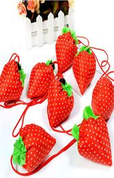 Storage Handbag Strawberry Grapes Pineapple Foldable Shopping Bags Reusable Folding Grocery Nylon Large Bag Random Color5261486