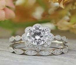 Choucong Brand New Top Sell Vintage Fashion Jewelry 925 Sterling Silver Couple Rings Round Cut White Topaz CZ Diamond Women Weddin9907629