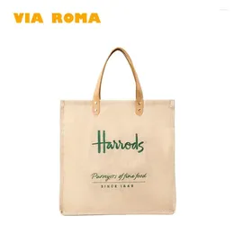 Shopping Bags Original Design Eco Friendly Linen Handbag Women's Lunch Tote Bag Reusable