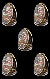 5pcs Military Coin Craft USA Navy Army Air Force Marines 1oz Gold Plated Challenge Badge Gifts5491055