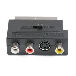 2024 RGB Scart to Composite 3RCA S-Video AV TV Audio Adapter or Video DVD Recorder TV Television Projector2. for AV TV Audio Adapter