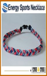 For Christmas softball Baseball Sports Titanium 3 Rope Braided Sport Necklace bracelet7261482