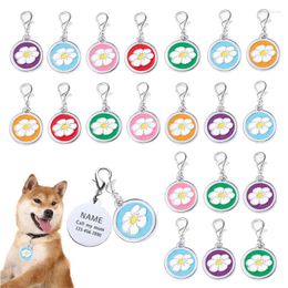 Dog Apparel 20pcs Pack Personalized Dogs Cats ID Tag Anti-lost Name Round Pet Zinc Alloy Engraving For Free Accessories Supplies