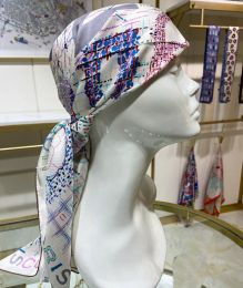 Fashion Brand Silk Square Scarf High-end New Girls Gifts Hairband Designer Couple Scarf Exquisite Accessories Versatile Selection Of Four Se