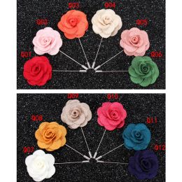 22 Styles Men Fashion Flower Brooch Pin Suit Lapel Pin Corsage for Wedding Party Jewellery Gift Bridegroom Accessories Free Shipping LL