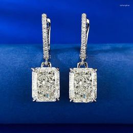 Stud Earrings 925 Silver High Carbon Diamond 8 10mm G Color For Women Cross Border Wholesale On