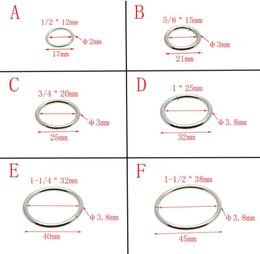 50pcslot O rings Metal Non Welded Nickel Plated Collars Round Loops Belt Buckle Package Accessorie 12mm38mm1161539