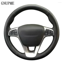 Steering Wheel Covers Hand-stitched Artificial Leather Black Car Cover For Lada Vesta 2024 Xray 2024-2024