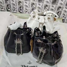 Designer Crossbody Bags Saturn Appliques Brand Leather Alligator Drawstring Bucket Bag Casual Chain Bag
