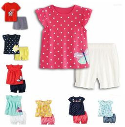 Clothing Sets Infant Set Cotton Summer Born Baby Boy Girls Clothes Animal Print T-Shirt Tops Shorts Outfit Babies Suit