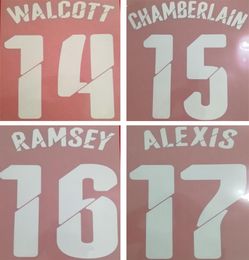 2014 2015 ARS home white retro namesets RAMSEY ALEXIS WALCOTT soccer player039s stamping lettering football stickers printed le4806085