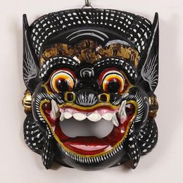 Decorative Figurines Thailand Handicraft Tattoo Shop Pendant Southeast Asia Creative Sculpture Painted Mask Facebook Wall Decoration Hanging