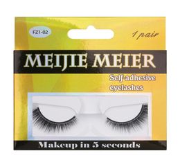 Reusable PreGlued False Lashes Natural Self Adhesive Fake Eyelashes No glue needed Easy Use Gentle to Remove DHL J0713296498