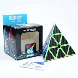 Magic Cubes Moyu Meilong 3x3 Pyraminx Stickerless Profassional Speed Magic Cube Educational for Children Kids Gift Toy Y240518