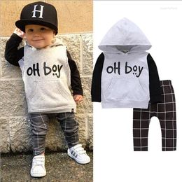 Clothing Sets Baby Boys Girl 2PCS Clothes Set "OH BOY" Casual Long Sleeve Sweater Pants Boy Girls Winter Suits