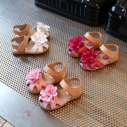 Princess Fashion Flower Little Girl Child Sandals Kids Summer Shoes For Baby Beach Sandles 1 2 3 4 5 6 Year 240506