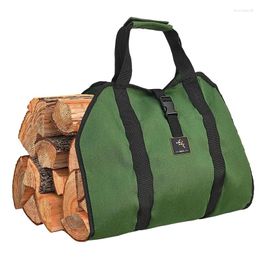 Storage Bags Moocy Supersized Canvas Firewood Wood Carrier Bag Camping Outdoor Holder Carry