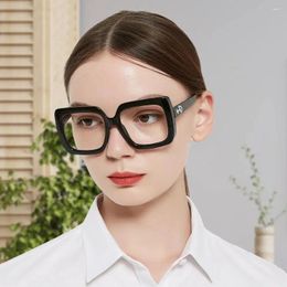Sunglasses Large Frame Oversized Retro Glasses Plastic Reading Square Portable Presbyopia Eyeglasses For Men Women