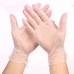 PVC Clear Protective Gloves Disposable Transparent PVC Gloves Hands Protective Gauntlets Household Protect High Quality 2024518