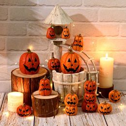 Decorative Objects Figurines Halloween decorations funny pumpkin party home car tabletop resin small ornaments H240517