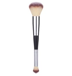 High Quality 1pcs Double ended sided Makeup Brush Powder Blusher Eyeshadow Brush Contour Synthetic Hair Cosmetic Make Up Brushes B4382304