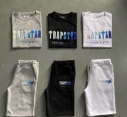 Trapstar mens shorts and t shirt set Tracksuits designer couples Towel Embroidery letter Womens Crew Neck Trap Star Sweatshirt Suits High Quality 8811ess