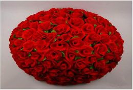 New arrival 50 CM20quot Artificial Silk Flower Rose Kissing Ball Large Size Lantern for Christmas Ornaments Party Wedding Decor8576146