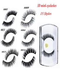 3D Mink Makeup Cross False Eyelashes Eye Lashes Extension Handmade nature eyelashes 15 styles for choose also have magnetic eyelas2573012