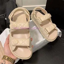 designer sandals slipper Man Women Sandals High Quality sliders Crystal Calf leather shoes quilted Platform Summer Comfortable Beach size 35-41