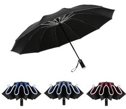 Umbrellas Automatic Umbrella With Light LED Windproof Folding 12K Men Women UV ParasolUmbrellasUmbrellas4230732