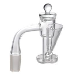 25OD Quartz Banger Kit With Funnel 28mm Outer Bowl And Carb Cap Terp Pearls Smoking Accessories Thick banger Domeless Nail For Glass Bong Dab Rig