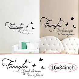 Wall Stickers Live Laugh Love Sticker Modern Decals Quotes Vinyls Butterfly Flower Artstickers Home Decor Living Room