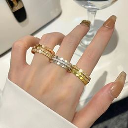 Bikupring diamantring förlovningsring lyxiga smycken 925 sterling silver 18k rosguld platina guld modedesigner smycken ring storlek 6-8